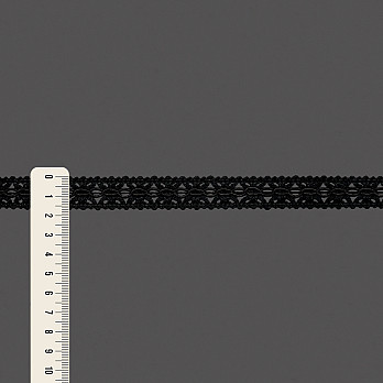 ENTREMEIO FLOR 1,7cm PRETO 30m