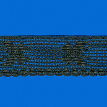 RENDA BORBOLETA 4,5cm PRETO 30m
