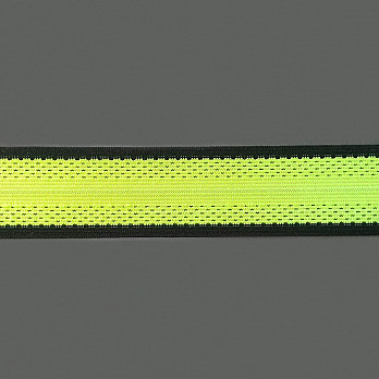 ELÁSTICO GRADE 4cm PRETO/AMARELO NEON