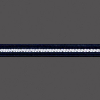 ELÁSTICO BOMBER 2,5cm AZUL ESCURO/BRANCO 25m