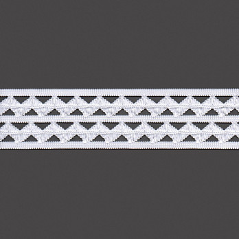 ELÁSTICO ZIGZAG LISTRADO 5,2cm BRANCO 25m