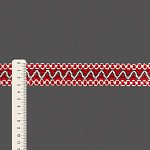 ENTREMEIO ZIG ZAG BOLINHA LOLLA 3,1cm CEREJA/CHAMPAGNE 30m