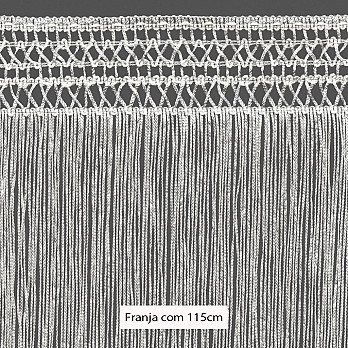 FRANJA MACRAMÊ PALITO X 115cm SEM BENEFICIAMENTO 10m