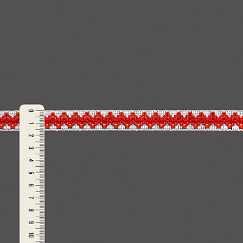 PASSAMANARIA ÉTNICA ZIG ZAG 1,6cm SEM BENEFICIAMENTO/TANGERINA/VERMELHO MAÇÃ 20m