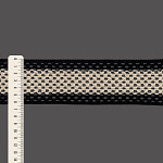 ENTREMEIO CROCHÊ CATIA 6,3cm PRETO/AREIA 30m