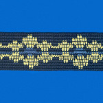 PASSAMANARIA FLORAL 4,2cm AZUL/AMARELO 20m