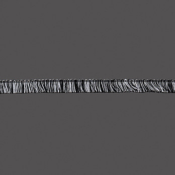 FRANJA LISA 1,6cm PRETO/BRANCO 10m