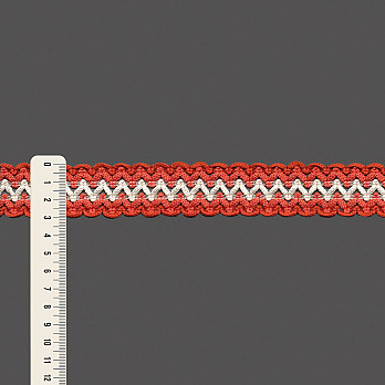 ENTREMEIO CROCHÊ ZIG ZAG 3cm TANGERINA/TIJOLO/CHAMPAGNE 30m