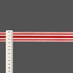 ELÁSTICO IMBUIA LISTRADO 2,7cm ALGODÃO DOCE/VERMELHO/CHAMPAGNE 25m