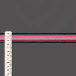 ELÁSTICO LISTRADO 2,5cm PRETO/PINK NEON/SEM BENEF./TRANSPINK 25m