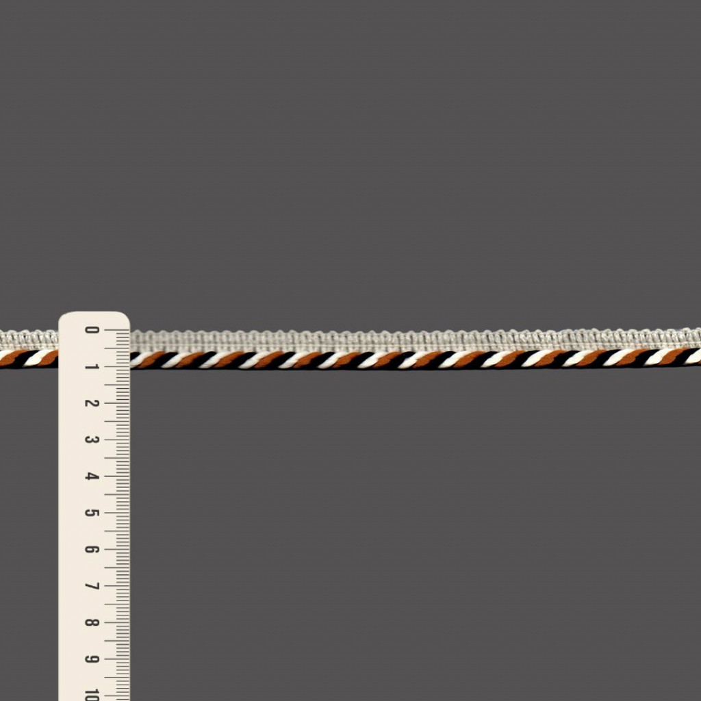 VIVO CORDÃO MÉDIO 1,1cm CHAMPAGNE/PRETO/LARANJA ESCURO 20m VIVO CORDÃO MÉDIO 1,1cm CHAMPAGNE/PRETO/LARANJA ESCURO 20m