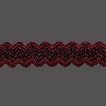 ELÁSTICO SIANINHA ZIGZAG 4,2cm MALBEC/PRETO/PRETO 25m