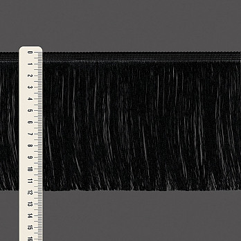 FRANJA FINA LISA 11,9cm PRETO 10m