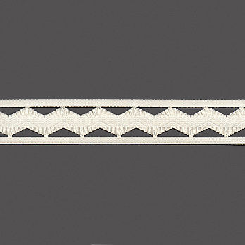 ELÁSTICO ZIGZAG 3,7cm CHAMPAGNE 25m