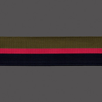ELÁSTICO LISTRA 6cm AZUL MARINHO/MAGENTA/VERDE MUSGO 25m