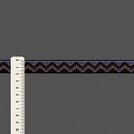 FITA RÍGIDA ZIG ZAG 1,9cm PRETO/LILÁS CLARO/MARROM/MARROM MÉDIO 20m