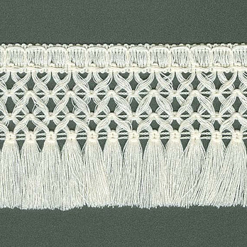 FRANJA MACRAME 7,3cm CHAMPAGNE 10m