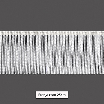 FRANJA VISCOSE 25cm SEM BENEFICIAMENTO 10m