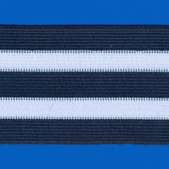ELASTICO NICOLLY 6,3cm AZUL ESCURO/BRANCO 30m