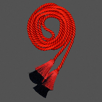 CORDÃO MÉDIO 6mm COM PINGENTE TANGERINA/VERMELHO TOMATO/AZUL ESCURO 1,62m 50un