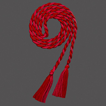 CORDÃO MÉDIO 7mm COM NÓ PARA PINGENTE MAGENTA/VERMELHO 1,50m 1un