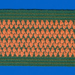 ELÁSTICO TRIBAL 5,7cm VERDE/LARANJA 25m