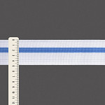 ELÁSTICO LISTRADO 4,8cm BRANCO/AZUL/BRANCO 25m