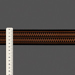 ELÁSTICO ZIG ZAG PUNHO 4,5cm PRETO/LARANJA ESCURO/MARROM MÉDIO 25m