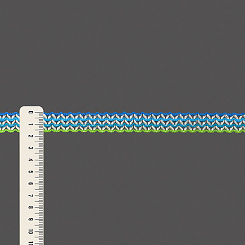 RENDA ZIG ZAG BICO 1,7cm AZUL VANILLA/TURQUESA/AZUL/VERDE MAÇÃ/CRU 30m