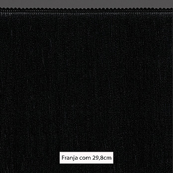 FRANJA MÉDIA LISA 29,8cm PRETO 10m