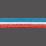 ELÁSTICO LISTRADO 4cm AZUL/BRANCO/GOIABA/CINZA CLARO/PRATA 25m