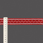 ENTREMEIO BOLINHA ZIG ZAG 3,1cm VERMELHO CORAL/SEM BENEFICIAMENTO 30m