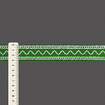 ENTREMEIO BOLINHA ZIG ZAG 3,1cm VERDE MAÇÃ/SEM BENEFICIAMENTO 30m