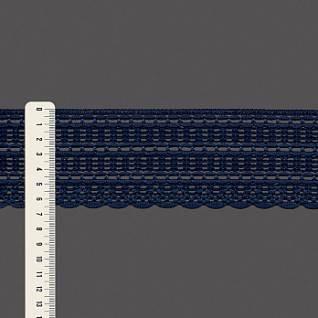 RENDA BOLINHA 6,6cm AZUL 30m