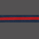 ELÁSTICO LISTRA NAVY 4cm AZUL ESCURO/VERMELHO 25m