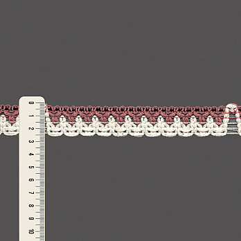 RENDA CROCHÊ FLOR 2,6cm ROSÉ VELHO/CHAMPAGNE 30m