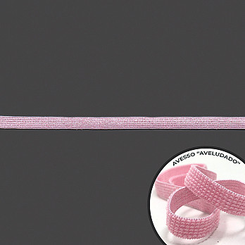 ELÁSTICO IMBUIA PIETRA 9mm ROSA/LUREX TRANSPINK 100m