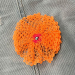 RENDA JASMIM PARA FLOR 3,5cm LARANJA NEON/PINK NEON 30m