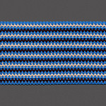 ELÁSTICO ZIG ZAG CADENETA 12,3cm AZUL VANILLA/CRU/CAFÉ 25m