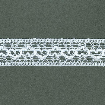 ENTREMEIO CORAÇÃO ZIG ZAG CUORE 3cm BRANCO 30m