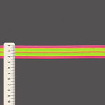 ELÁSTICO LISTRADO 2,4cm PINK NEON/AMARELO NEON 25m