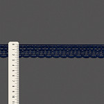 RENDA CORAÇÃO ZIG ZAG CUORE 2,6cm AZUL 30m