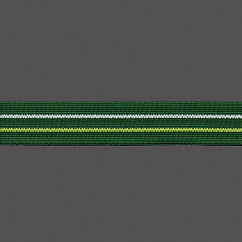 ELÁSTICO LISTRA 3,6cm VERDE ESCURO/VERDE LIMA/BRANCO 25m