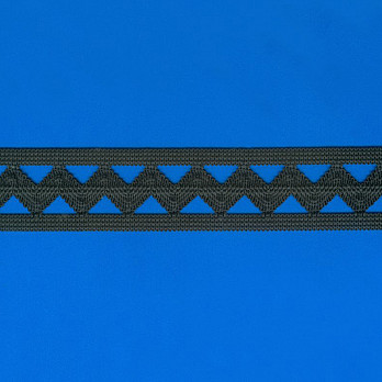 ELÁSTICO ZIG ZAG 3cm PRETO 25m