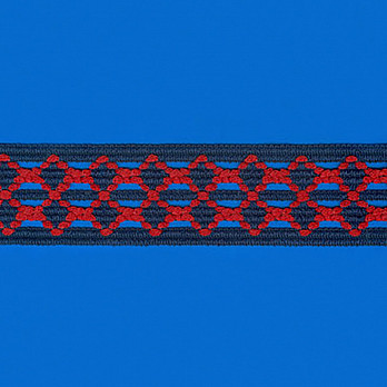 RENDA VAZADA 4,2cm AZUL ESCURO/VERMELHO 30m