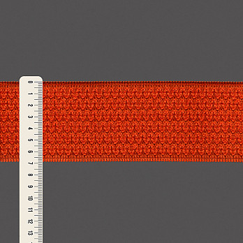 ELÁSTICO TEXTURIZADO ZIG ZAG 6,9cm LARANJA 25m