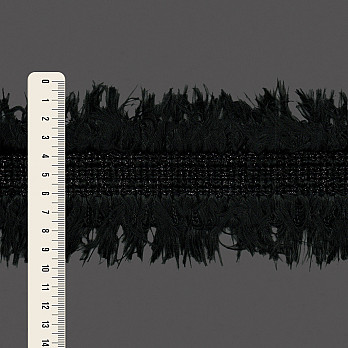 PASSAMANARIA PELUCIADA BRILHO 10cm PRETO 20m