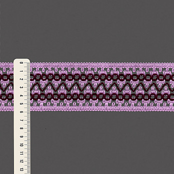 ENTREMEIO ZIG ZAG BOLINHA LOLLA 5,9cm LAVANDA/UVA 30m