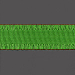 ELÁSTICO PREGA BABADO 6,8cm VERDE/CONHAQUE 25m