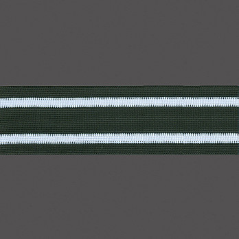 ELASTICO LISTRADO POLIESTER 5,8cm PRETO/BRANCO 25m